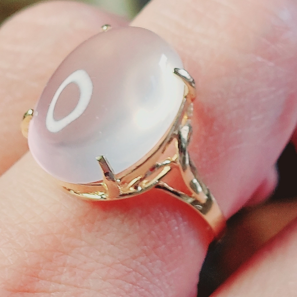 💯authentic rose quartz ring